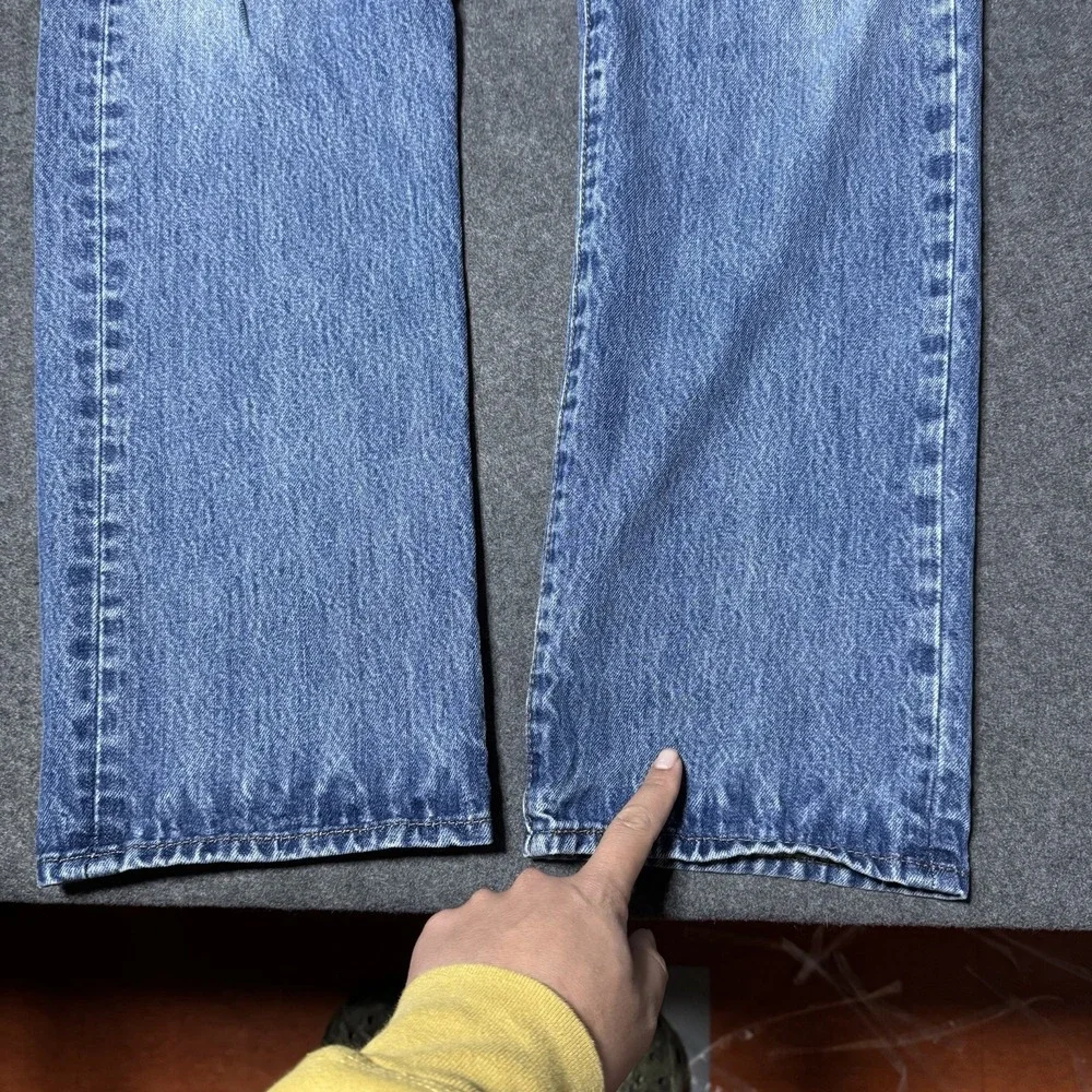 Levi's 501 Mens Jeans 36x32 (34x30) Light Wash Button‎ Fly Straight Leg Denim